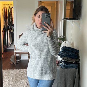 Light Grey Cowl Neck Sweater